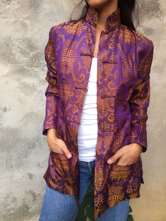 Vintage Love Vintage Shan gai İpek kimono blazer