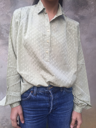 Vintage Love Vintage fıstık yeşili bluz