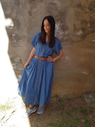 m Beden Vintage kot elbise denim