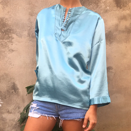 Vintage Love Vintage saten kimono bluz