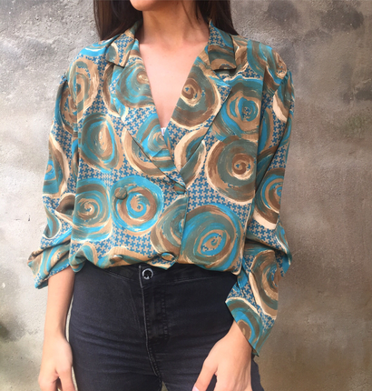 Vintage Love Vintage soyut desen bluz