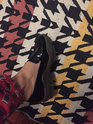 36 Beden siyah Renk İpekyol sıfır kalın taban loafer model ayakkabı