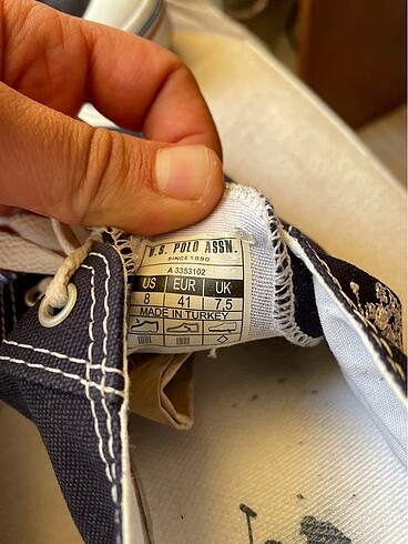 42 Beden siyah Renk 2 Adet Polo marka converse tip 41 ve 42 no ayakkabı