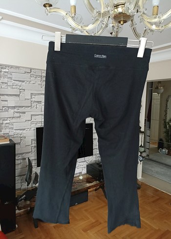 orijinal Calvin Klein siyah Midi Spor Tayt