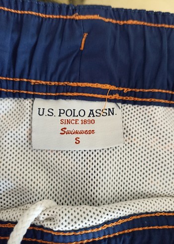 Bağcıklı Mavi Turuncu Erkek Mini Şort.
us polo - Görsel 7