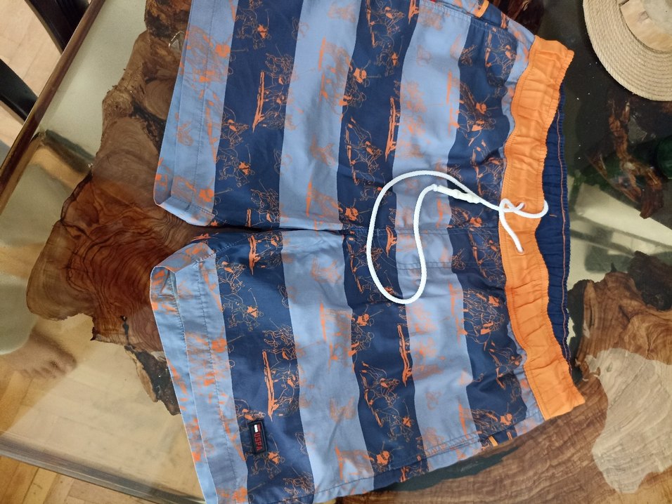 Bağcıklı Mavi Turuncu Erkek Mini Şort.
us polo - Görsel 3