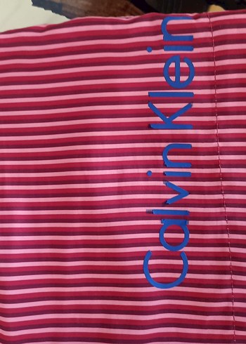 orjinal Calvin Klein Düğmeli Kırmızı Çizgili Erkek Mini Mayo - Görsel 5