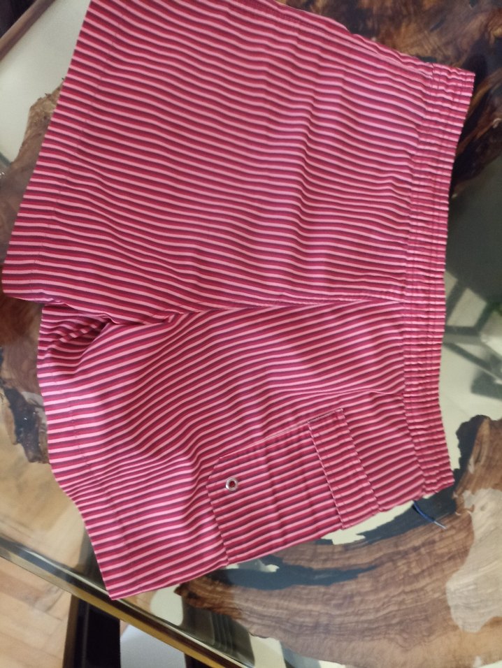 orjinal Calvin Klein Düğmeli Kırmızı Çizgili Erkek Mini Mayo - Görsel 3