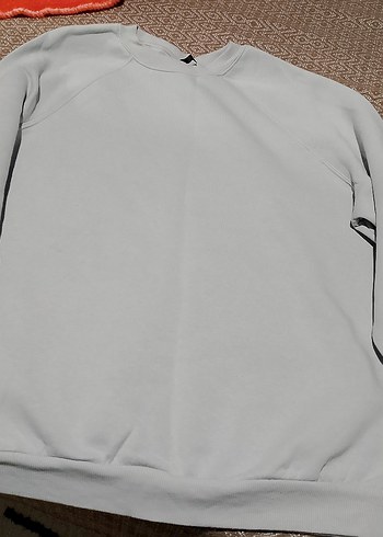xxl Beden Gri Kadın Sweatshirt, Bisiklet Yaka, Rahat Kesim