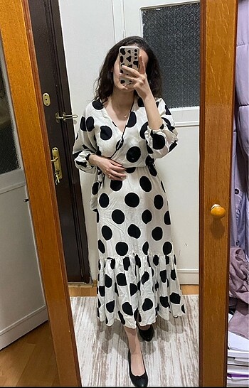 H&M puantiyeli elbise