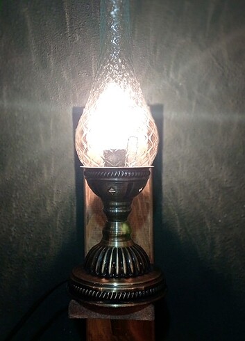 Otantik kristal cam gaz lambası abajur elektrikli...