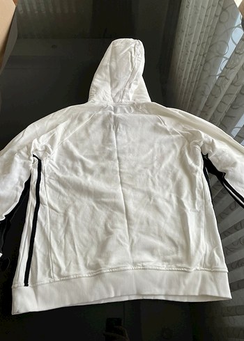 Kadın Beyaz Pamuklu Fermuarlı Eşofman Takımı - Görsel 2