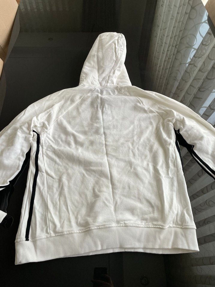 Kadın Beyaz Pamuklu Fermuarlı Eşofman Takımı - Görsel 2