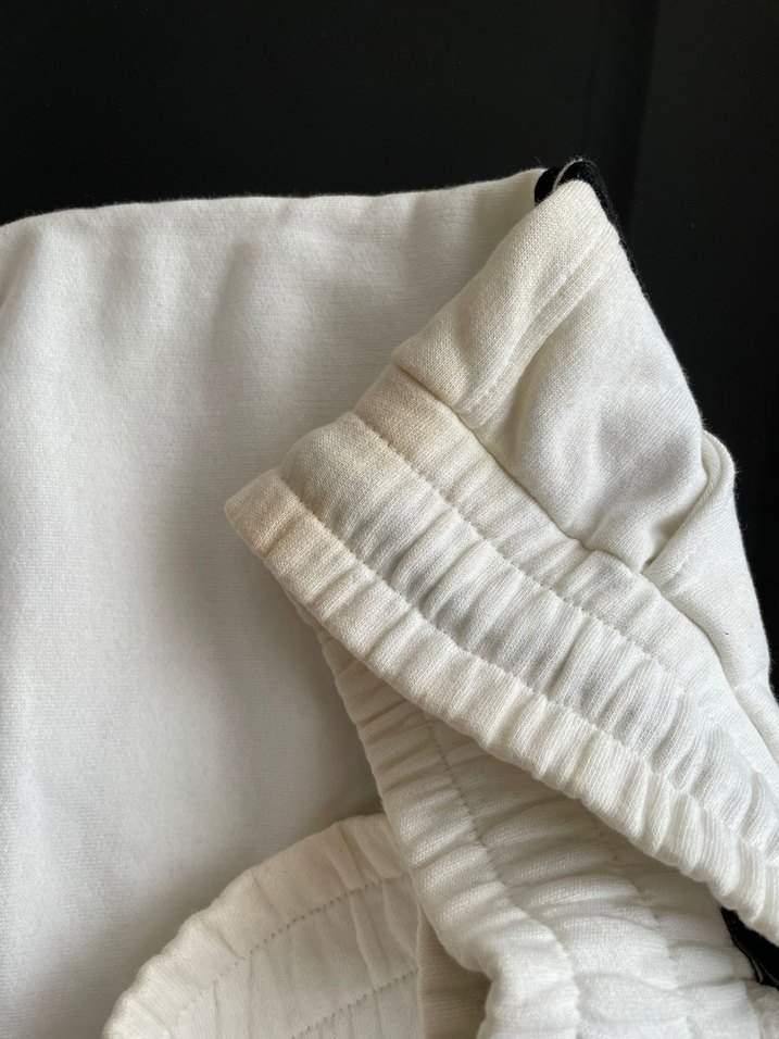 Kadın Beyaz Pamuklu Fermuarlı Eşofman Takımı - Görsel 5