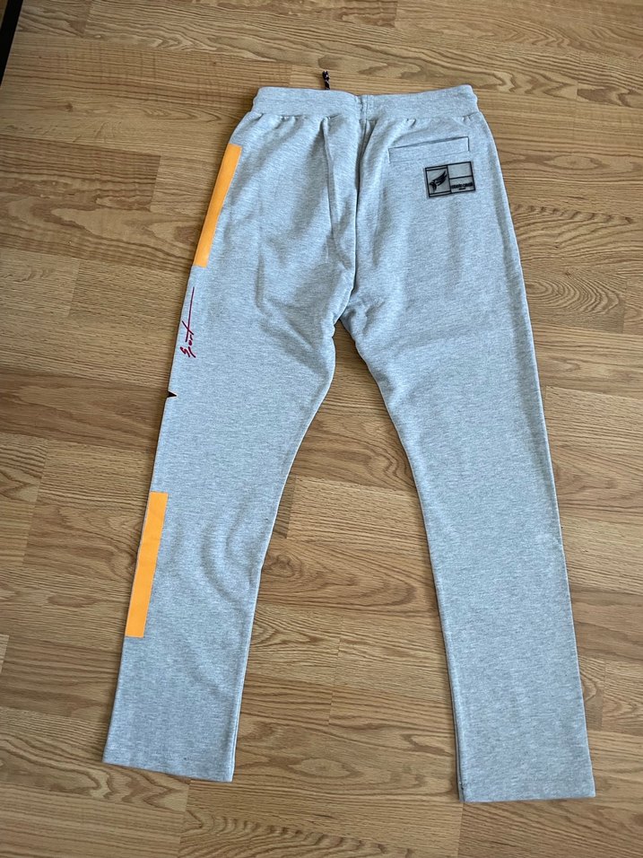 Gri Baskılı Fermuarlı Erkek Spor Eşofman - Görsel 5