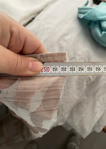 Bej Gri Bohem Desenli Tül Perde - Görsel 4