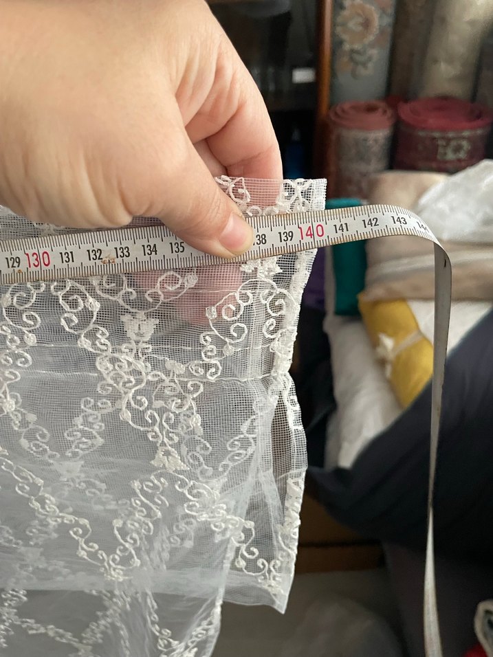 Bohem Nakışlı Beyaz Gri Tül Perde - Görsel 5