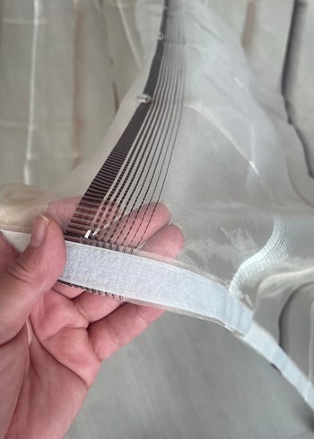 Bej Modern Desensiz Tül Perde - Görsel 3