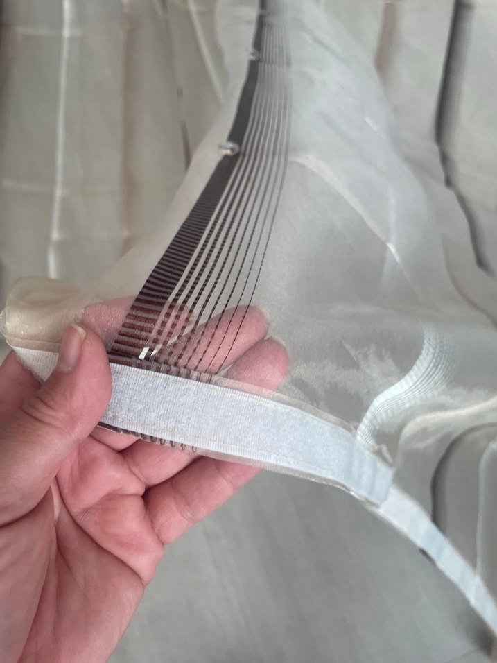 Bej Modern Desensiz Tül Perde - Görsel 3