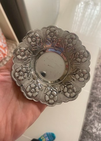 Çiçek Desenli Parlak Beyaz Tabak - Görsel 2