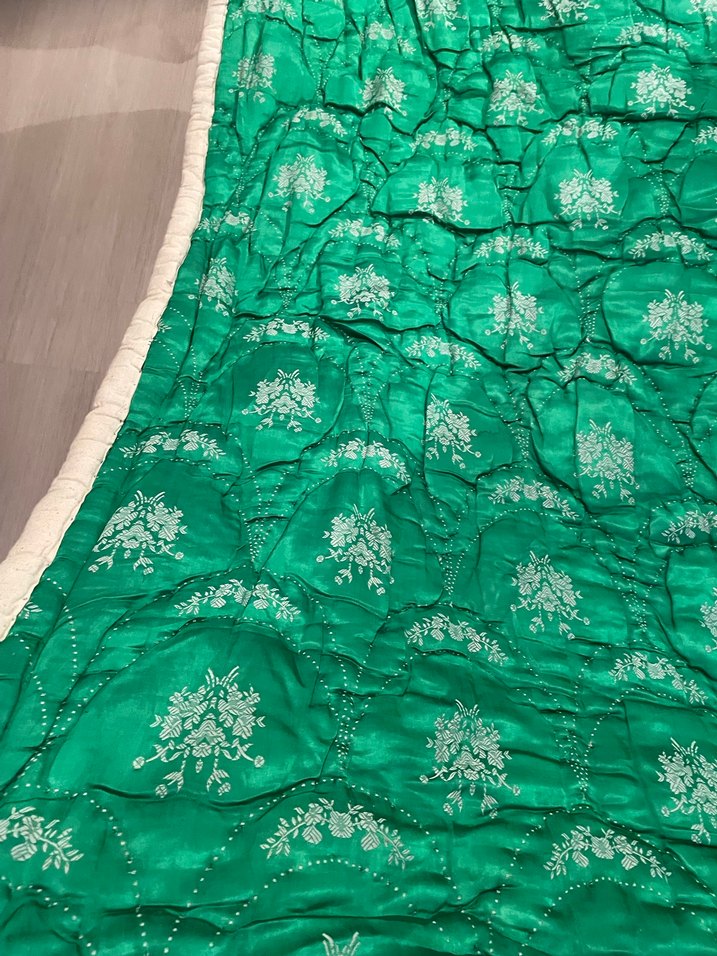 Yeşil Bağlama Desenli  yorgan - Görsel 2