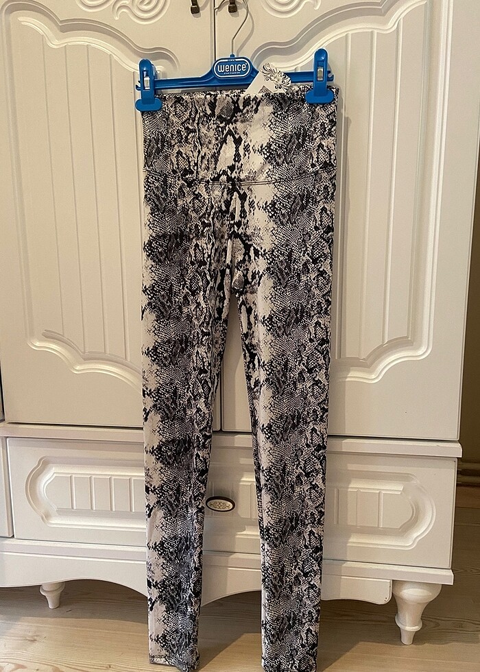 Esnek desenli tayt - Görsel 3