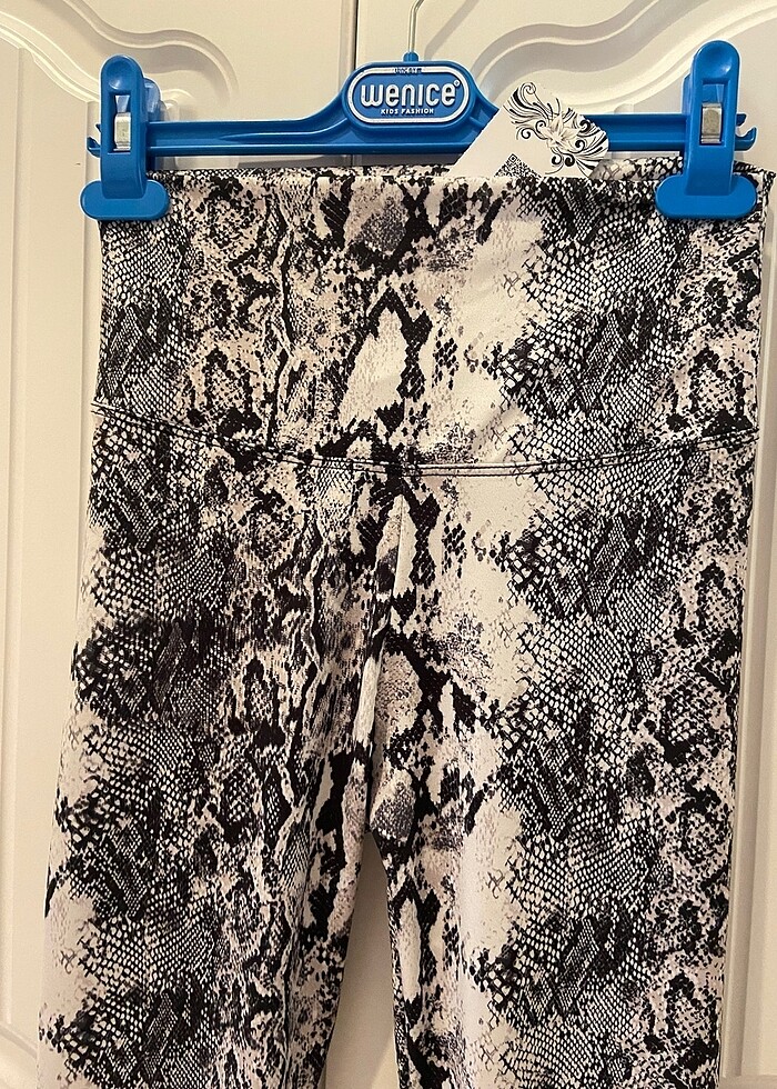 Esnek desenli tayt - Görsel 2