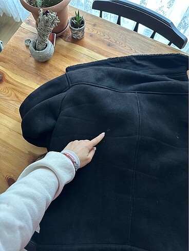 m Beden siyah Renk Zara içi yünlü erkek mont