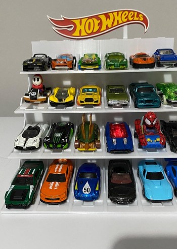  Beden Renk 24 lü Hot Wheels Stand Sergi Rafı