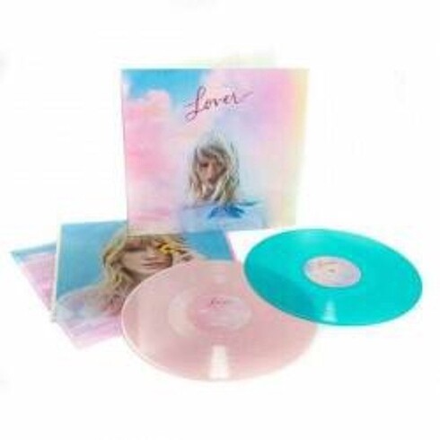 Taylor Swift - Lover, Pembe, Mavi, Plak, 2xLP, Vinyl, Ambalajınd