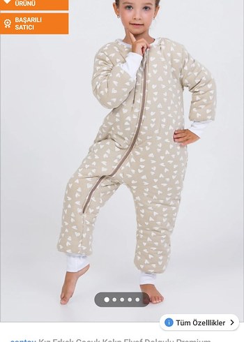 Fermuarlı Bebek Kız Tulumu Bej - Görsel 4