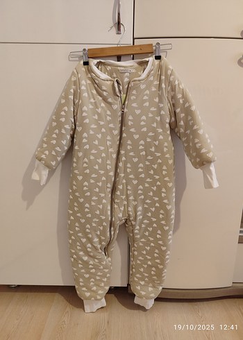 Fermuarlı Bebek Kız Tulumu Bej - Görsel 3