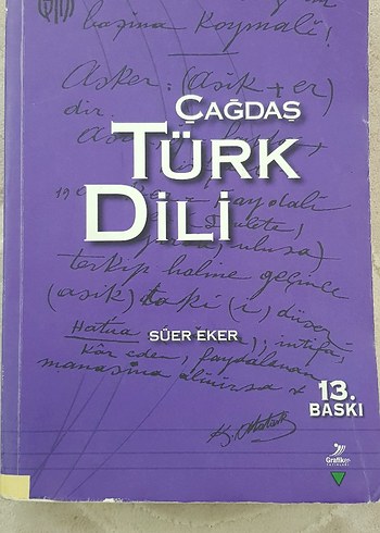 Çağdaş Türk Dili - Süer Eker, 13. Baskı