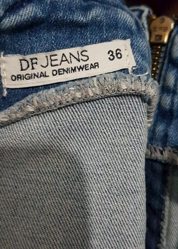 Fermuarlı Kot Midi Elbise - Görsel 8