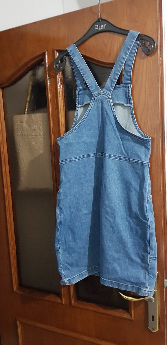 Fermuarlı Kot Midi Elbise - Görsel 5