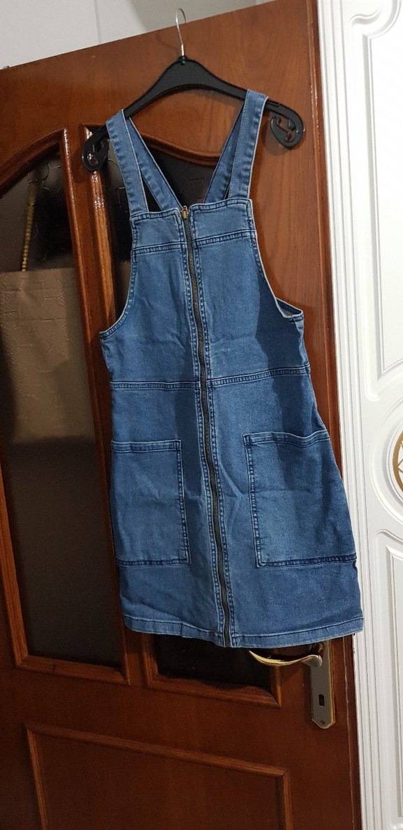 Fermuarlı Kot Midi Elbise - Görsel 3