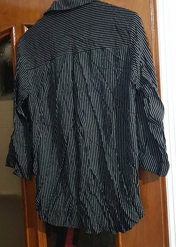 Düğmeli Siyah Kadın Gömlek - Görsel 6