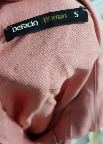 Pudra Renk Keten Düğmeli Gömlek - Görsel 5