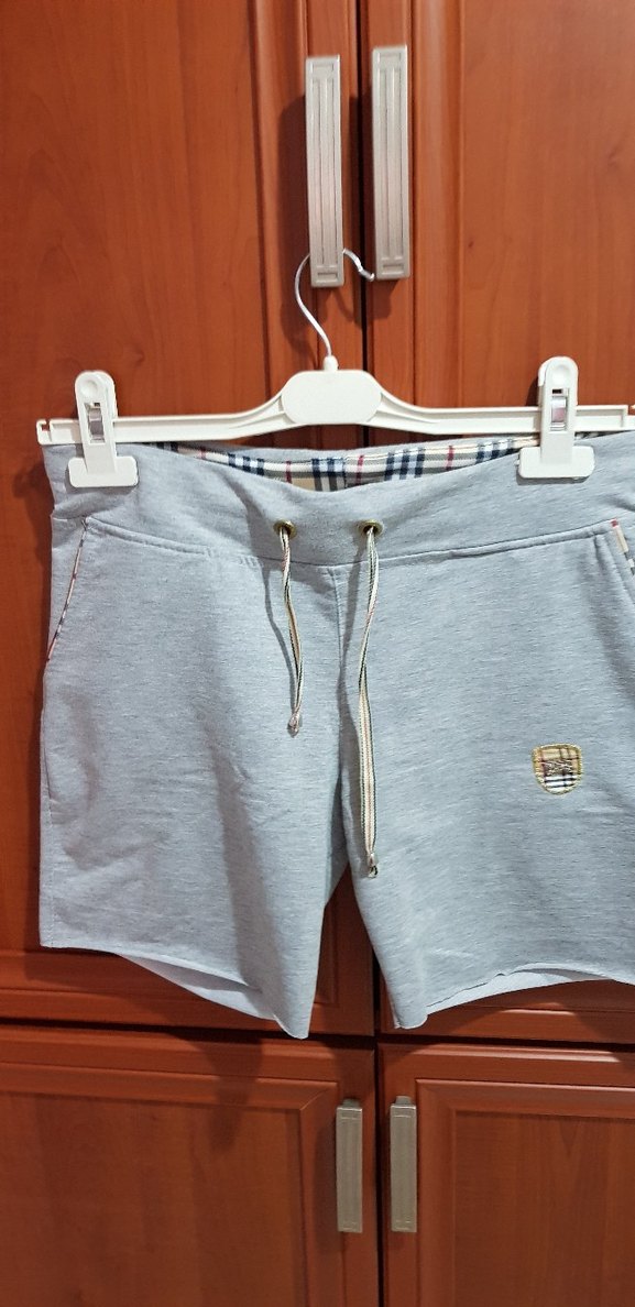 Gri Pamuklu Bel Detaylı Mini Şort - Görsel 2