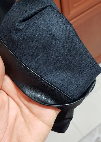 Kadın Siyah Deri Midi Pantolon - Görsel 6