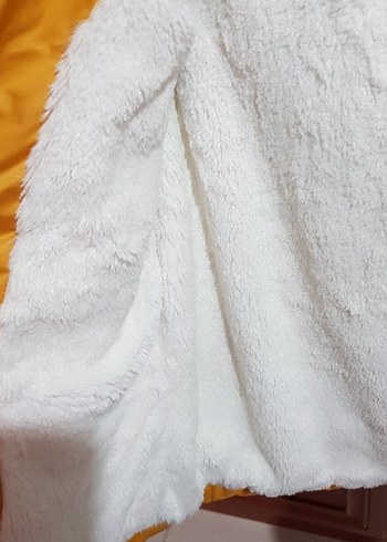 Sarı Kadın Mont, Kürklü, Günlük Kullanım - Görsel 4