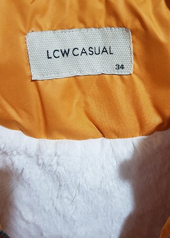 Sarı Kadın Mont, Kürklü, Günlük Kullanım - Görsel 3