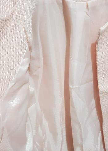 Pudra Pembe Mini Kadın Blazer Ceket - Görsel 5