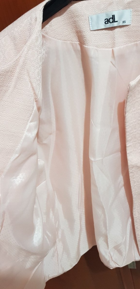 Pudra Pembe Mini Kadın Blazer Ceket - Görsel 5