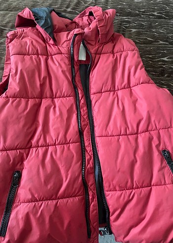 Fermuarlı Pembe Kadın Şişme Yelek