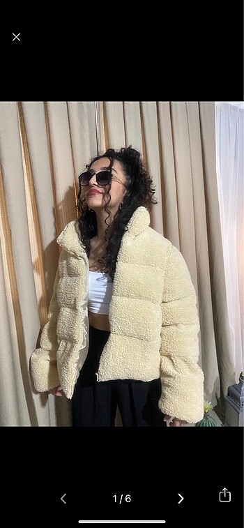 Peluş içi astarlı mont