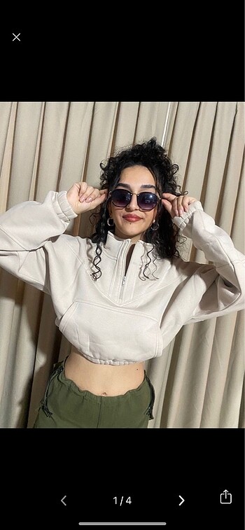 Üç iplik crop sweat