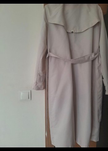 Bej Kadın Uzun Trençkot - Görsel 2