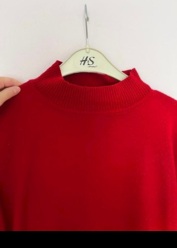 Bordo Yüksek Yakalı Kadın Triko Kazak - Görsel 3