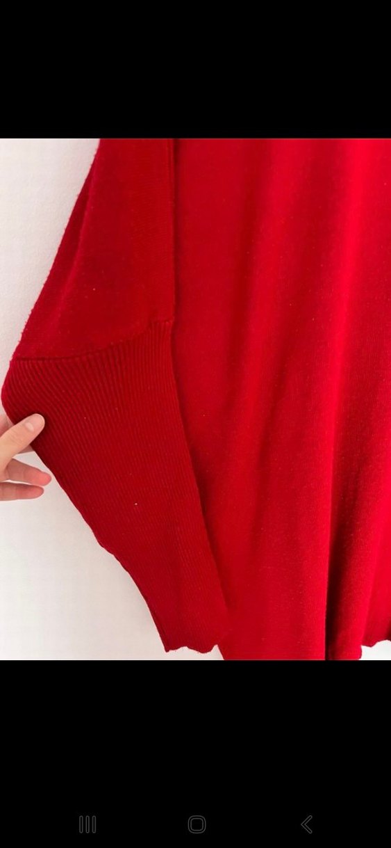 Bordo Yüksek Yakalı Kadın Triko Kazak - Görsel 4